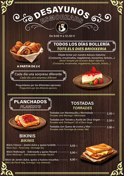 Desayunos en segur de calafell