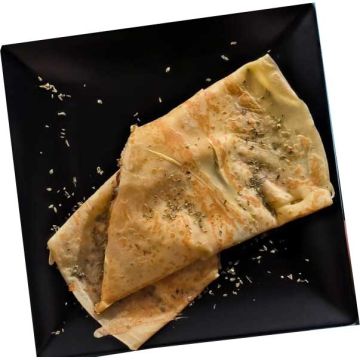 crepe de pollo con curry y mango